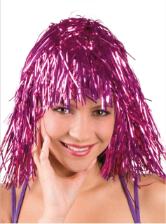 [PE16061] PELUCA DE TIRAS FUCSIA