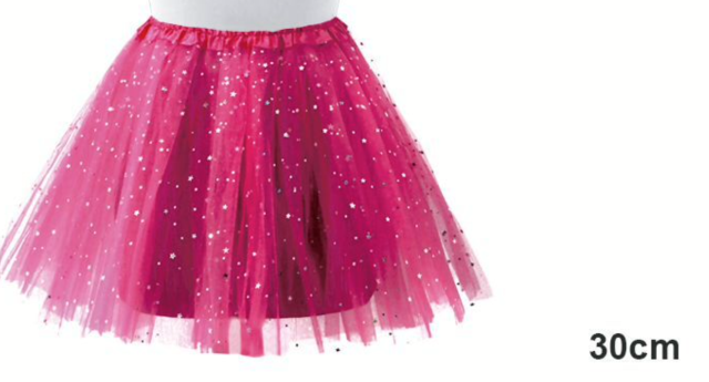 [T17381] TUTU ESTRELLAS 30CM FUCSIA