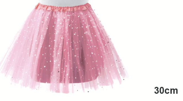 [T17385] TUTU ESTRELLAS 30CM ROSA
