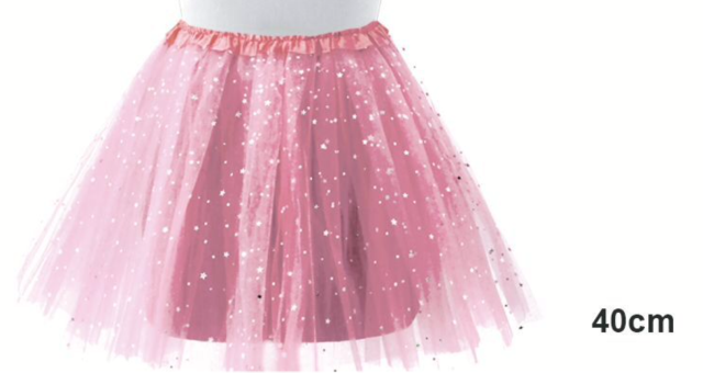 [T17397] TUTU ESTRELLAS 40CM ROSA