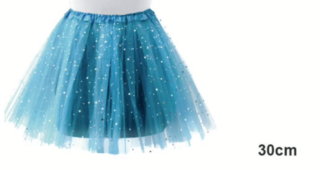 [T17380] TUTU ESTRELLA 30CM. TURQUESA