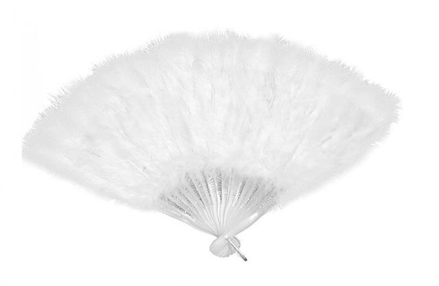 [c13433tl-3] abanico plumas blanco