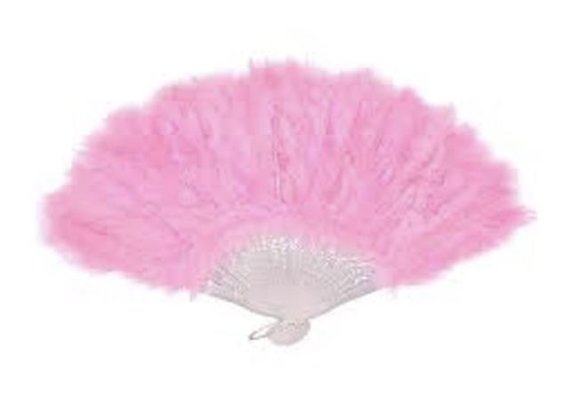 [c13433tl-4] abanico plumas rosa