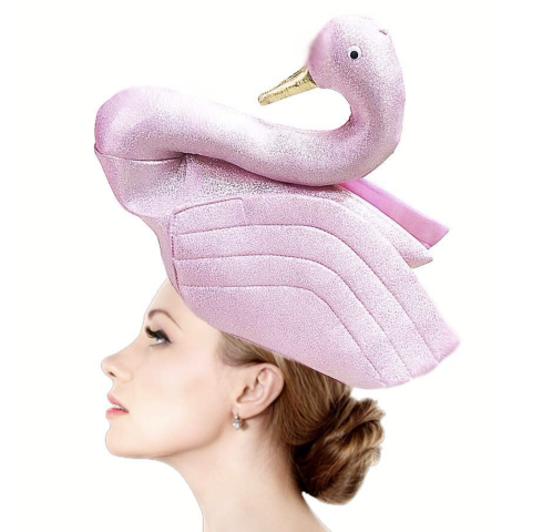 [S18791] GORRO FOAM CISNE ROSA