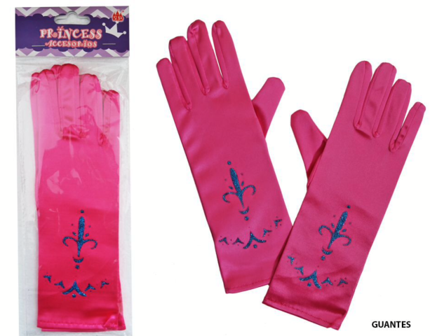 [T18047HS] GUANTES PRINCESA ROSA