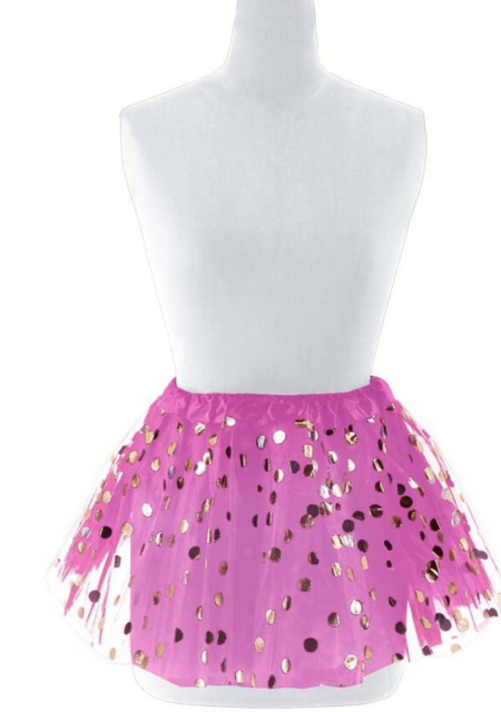 [30056] TUTU TOPO ORO 40CM FUCSIA