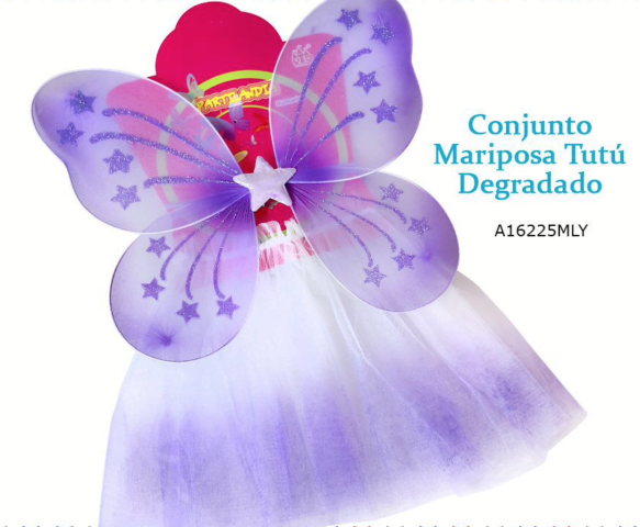 [A16225MLY-LILA] MARIPOSA TUTU DEGRADADO LILA