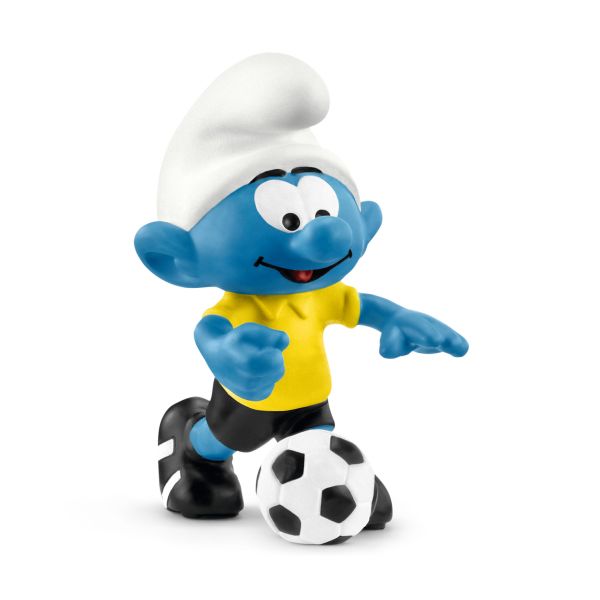 20806-Pitufo futbolista con pelota-(Schleich)