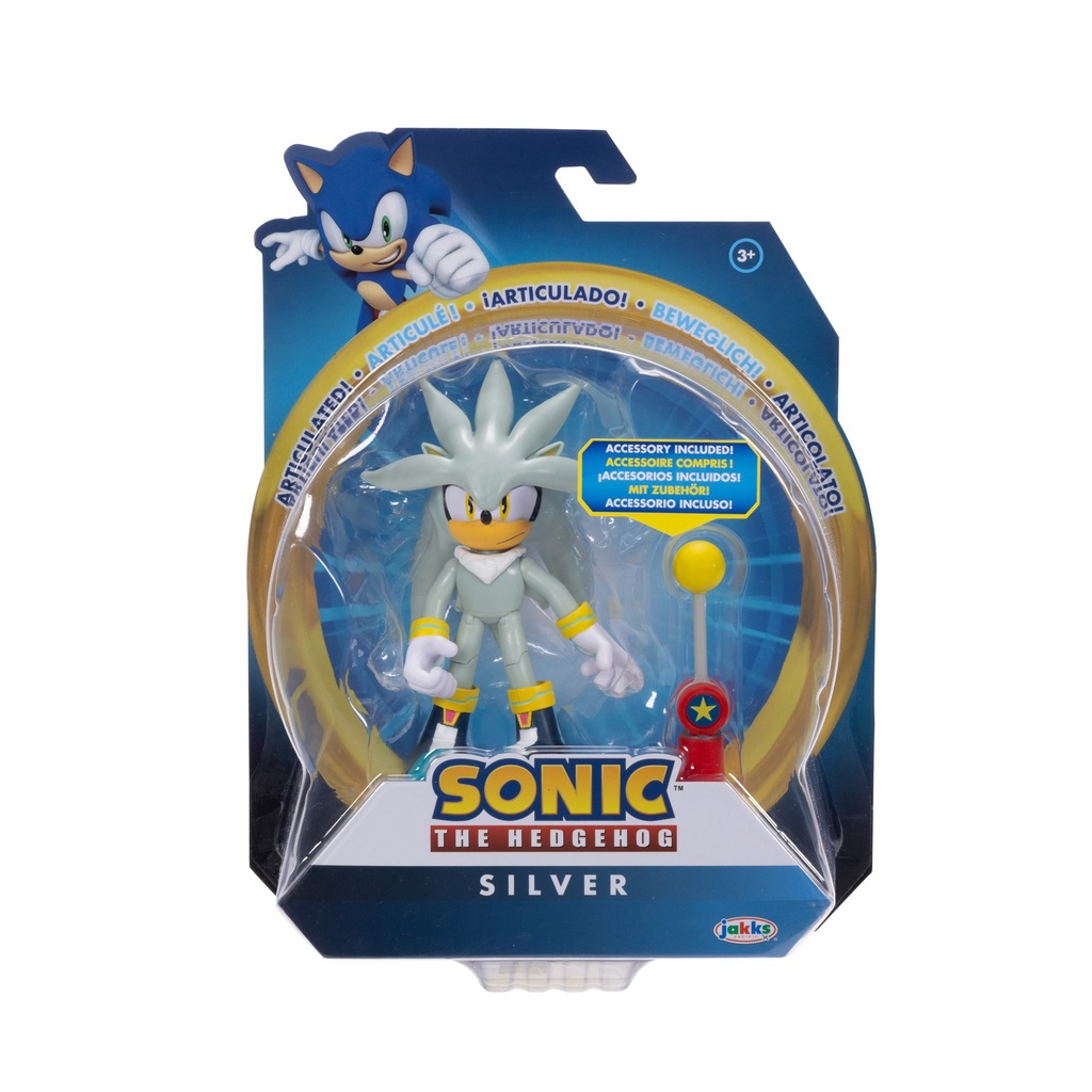 Sonic - figuras 10 cm con Accesorio- Silver