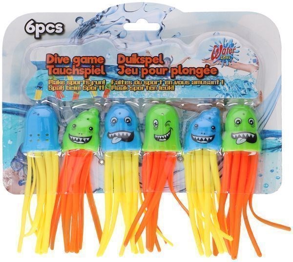 Juego de figuras sumergibles Waterzone 6pcs 2ass 3