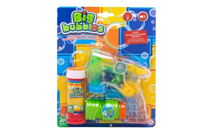 [40976] PISTOLA DE BURBUJAS CON LUZ 45ml