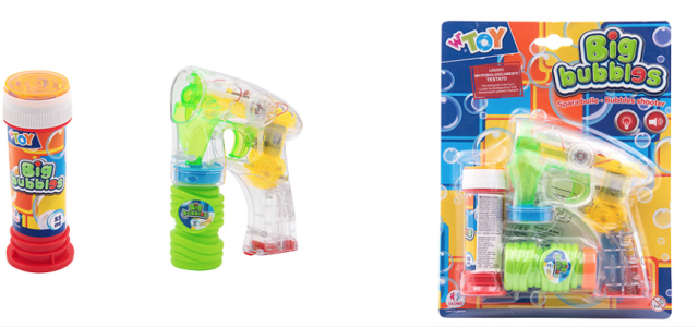 Pistola de burbujas con luz y sonido