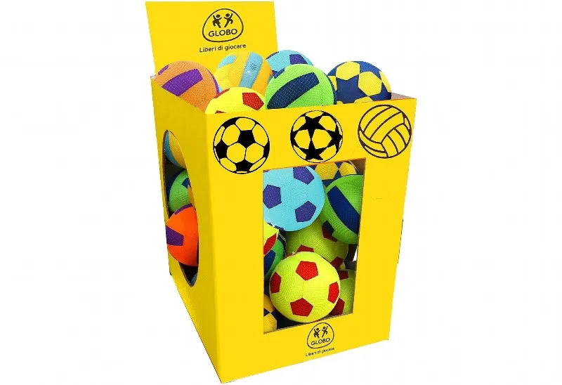 [37924] FABRIC INFLATED BALL  Ø 22 CM 6ASSTD 30PCS D/BOX