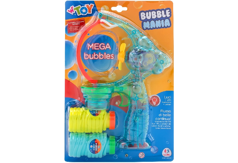 PISTOLA SPARABOLLE GIGANTI B/O C/LUCI 2 RICAR 70ml