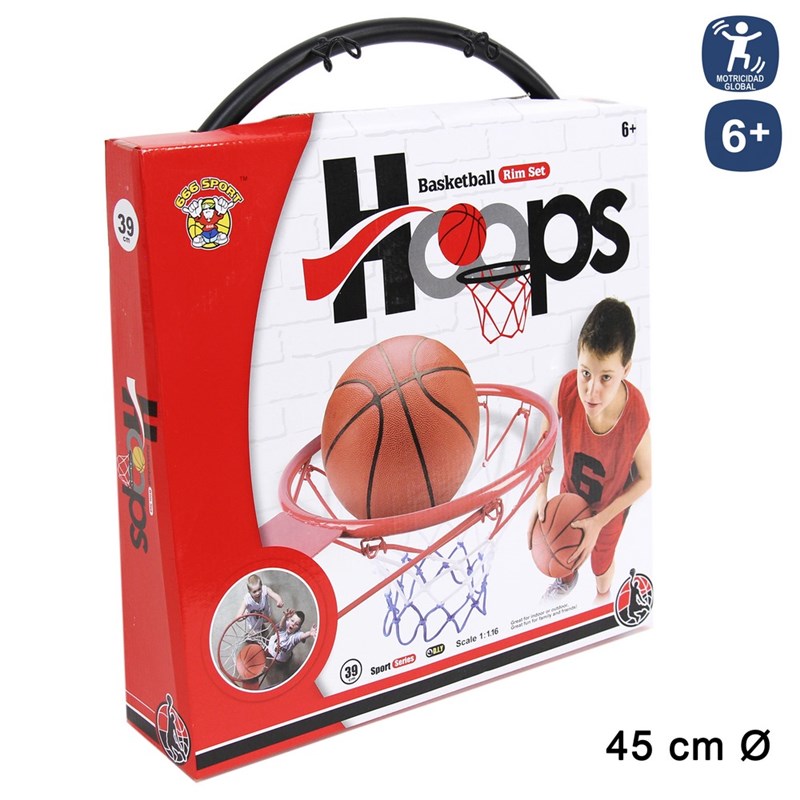 CANASTA ACERO CON RED Y PELOTA 45 CM