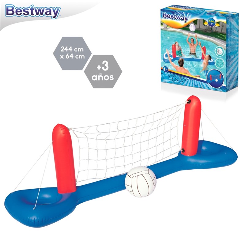 [52133000] JUEGO VOLEYBALL CON PELOTA HINCHABLE 243 X 63,50 CM