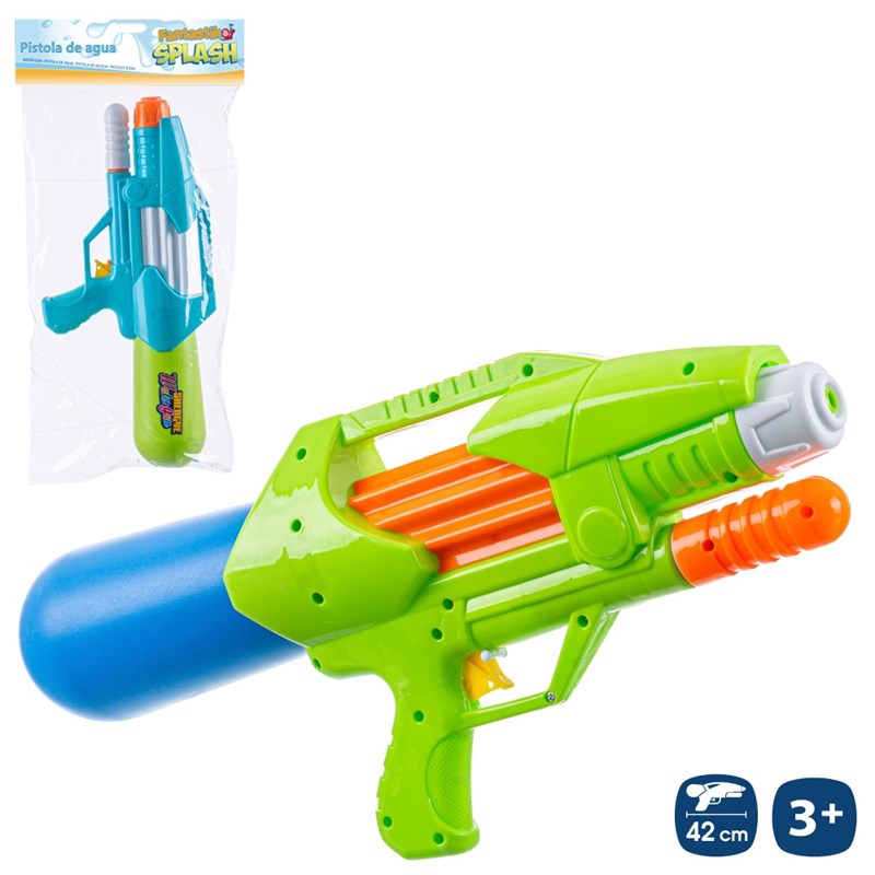 PISTOLA DE AGUA CON CEBADOR 2/C 42 CM