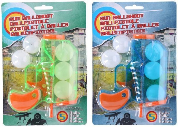 PISTOLA LANZABOLAS 6PCS PLASTICO