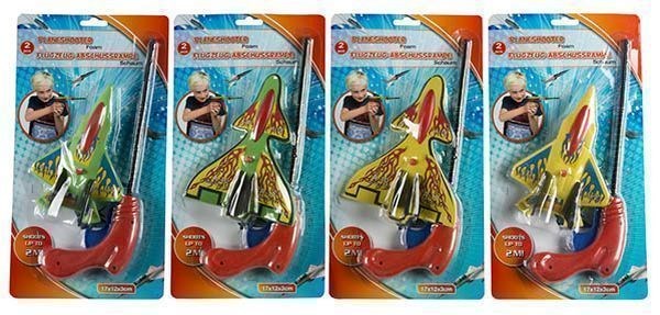 AVION DE ESPUMA Y LANZADOR 2PCS 4 SURTIDO