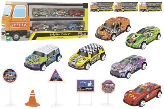[42029] CAMION PORTA COCHES 1:64 6PCS. 4SURT. C/ACCES.