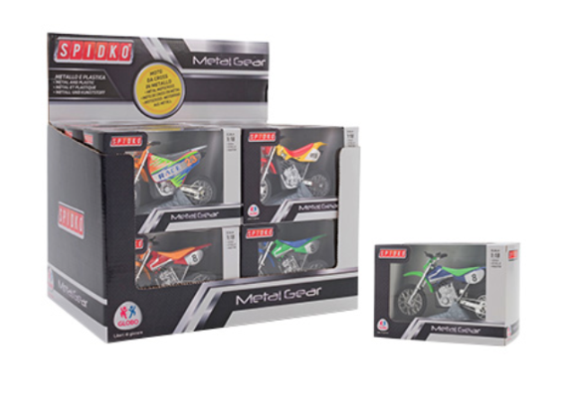 MOTOCROSS DIE CAST 1:18 12PZ D/B 3MOD. 2COL.