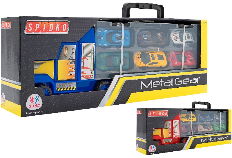 DIE CAST TRUCK W/6 CARS 2 COL. ASS.