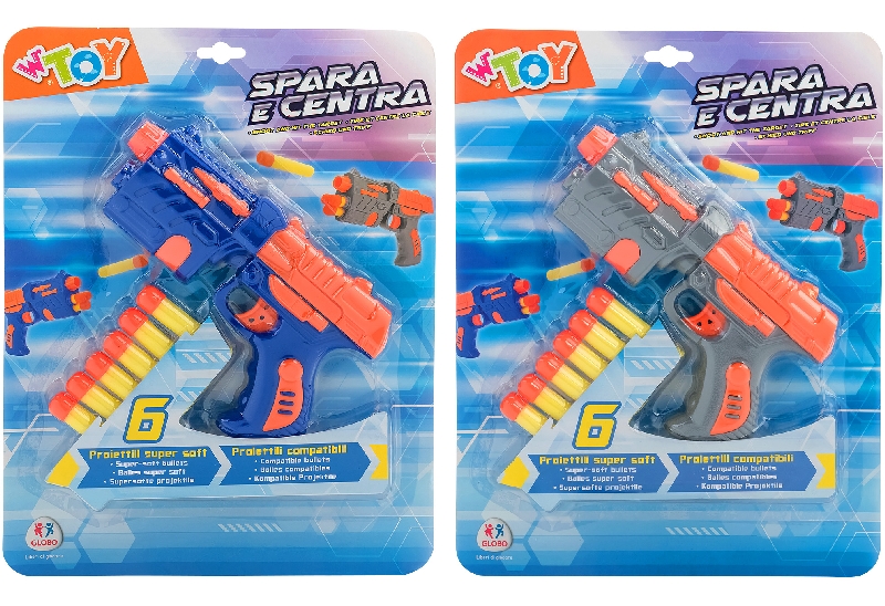 [38396] GUN W/ 6 SOFT BULLETS 2 COL.