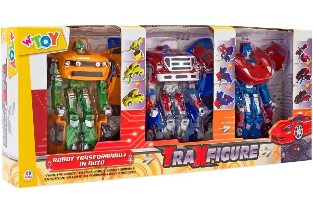 [37047] CAJA 3 ROBOTS/COCHES TRANSFORMABLES 1:32