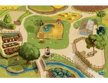 MOQUETA FARM FERME 95 X 133 CM