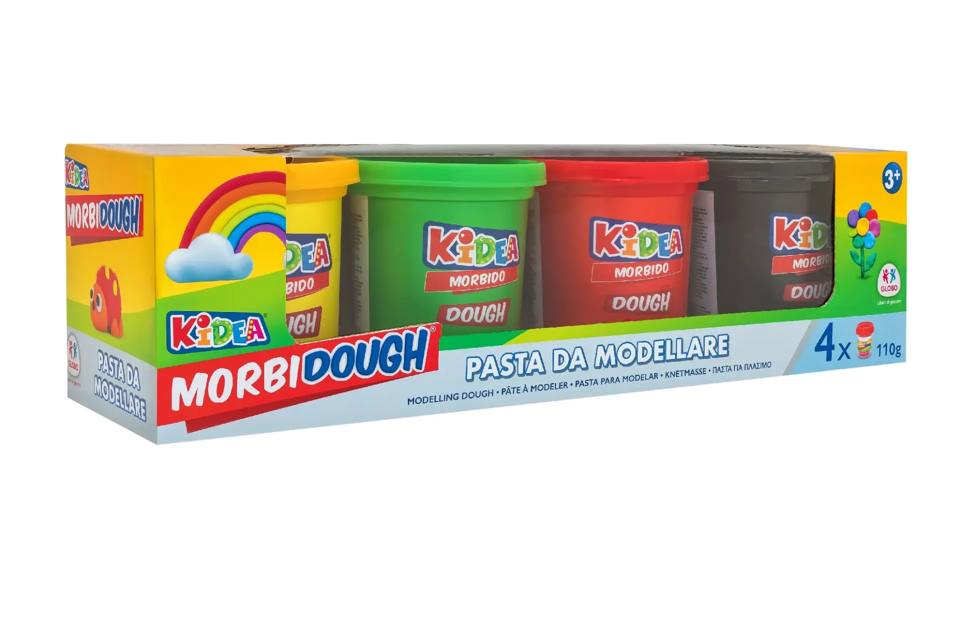 [10906] KIDEA PACK PLASTILINA 4 PZ 110 GR.