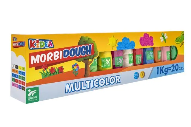 [40407] KIDEA 20U PLASTILINA COLORES SURTIDOS 20 GR