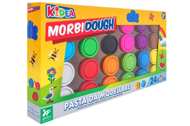 [40823] KIDEA PLASTILINA  24X28GR 12 COLORES