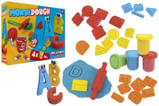 [41412] PLASTILINA ALFABETO 26 LETRAS  4X56GR