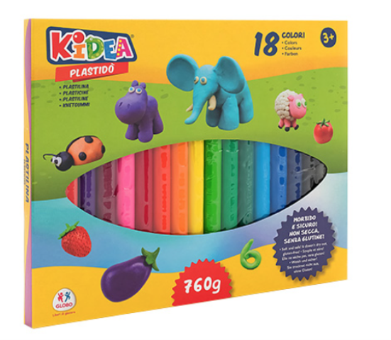 TIRAS DE PLASTILINA 18 COLORES