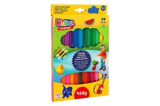 TIRAS DE PLASTILINAS 24 COLORES 460 GR.
