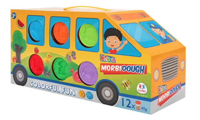 GUAGUA ESCOLAR DE PLASTILINA 12X45GR 12 MODELOS