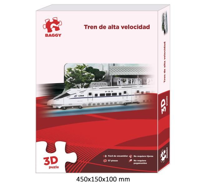 Puzzle 3D 57pzs. Tren Alta Velocidad 220x290x40mm