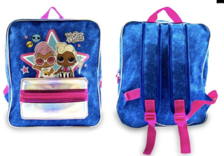 MOCHILA CON BOLSILLO DE LENTEJUELAS LOL
