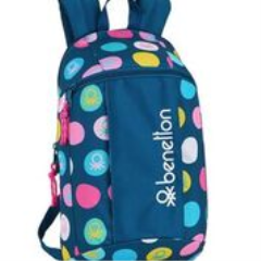 MINI MOCHILA BENETTON TOPOS MARINO