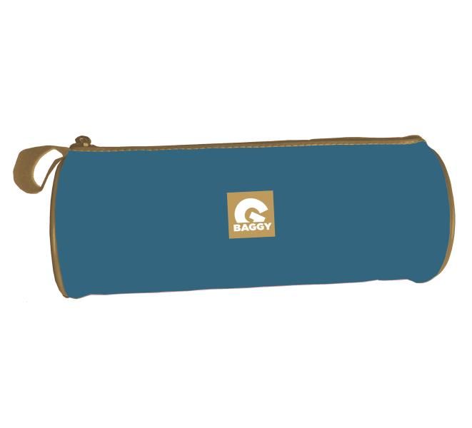 Portatodo cilindrico 215x75 mm Baggy azul/marron