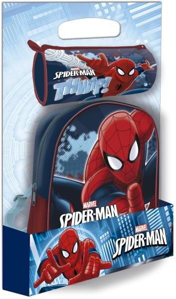SET MOCHILA+PORTATODO CILINDRICO  SPIDERMAN
