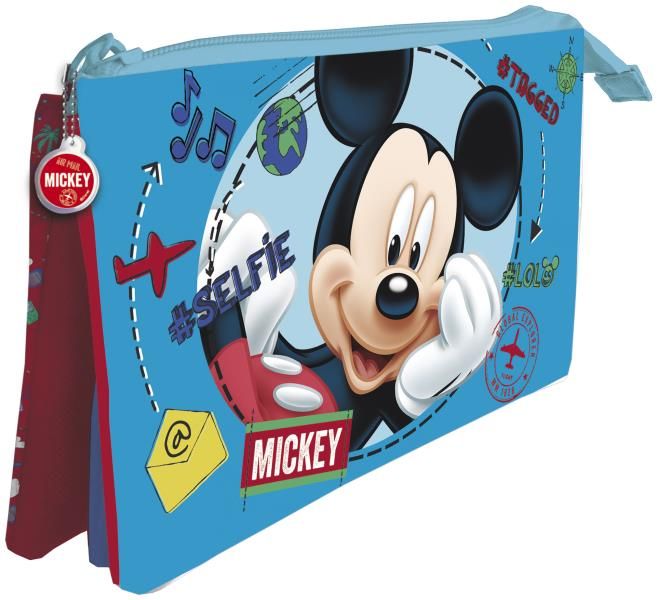 Portatodo 3 compartimentos 22x12cm Mickey