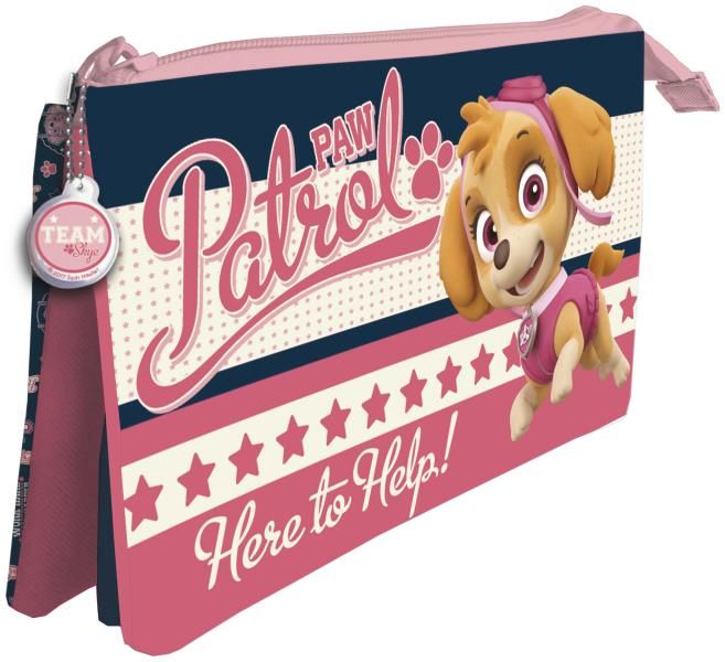 Portatodo 3 compartimentos 22x12cm Paw Patrol girl