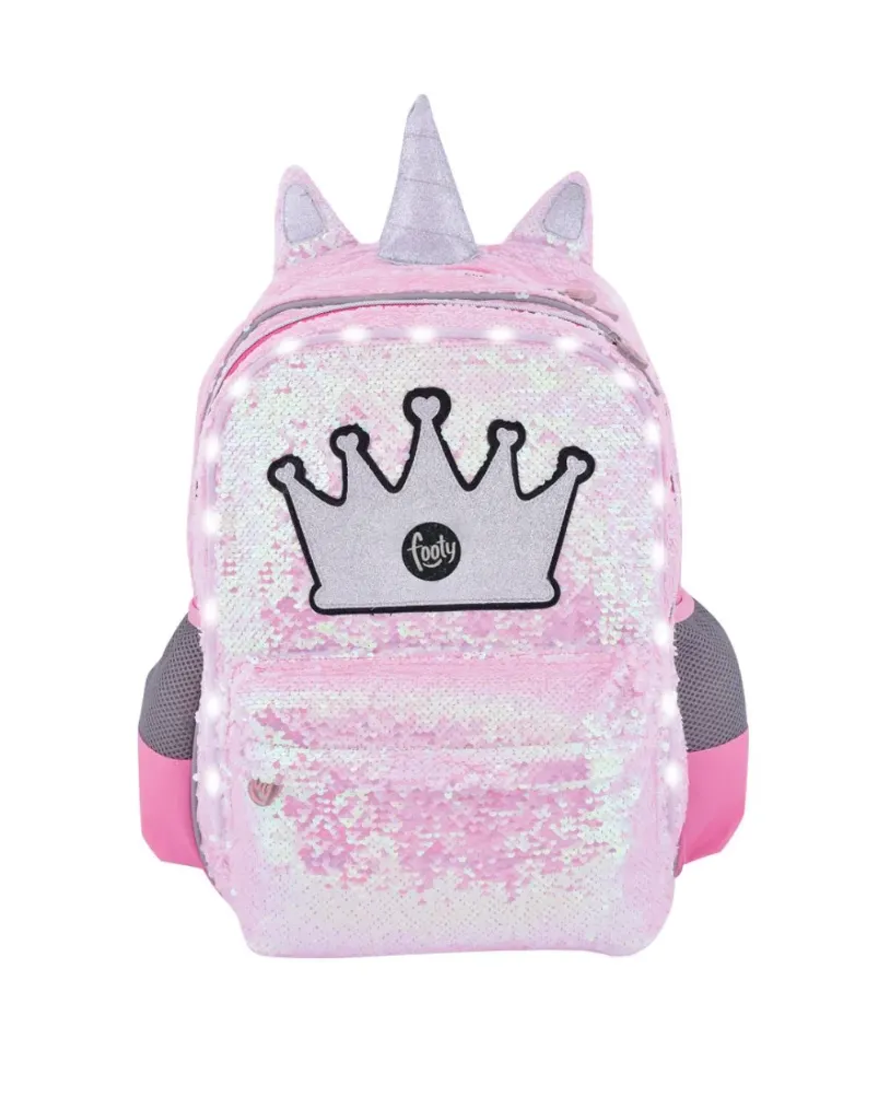 [225] MOCHILA LENTEJUELAS LED ROSA