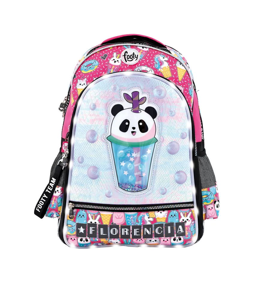 [669] MOCHILA NOMBRE PANDA LED