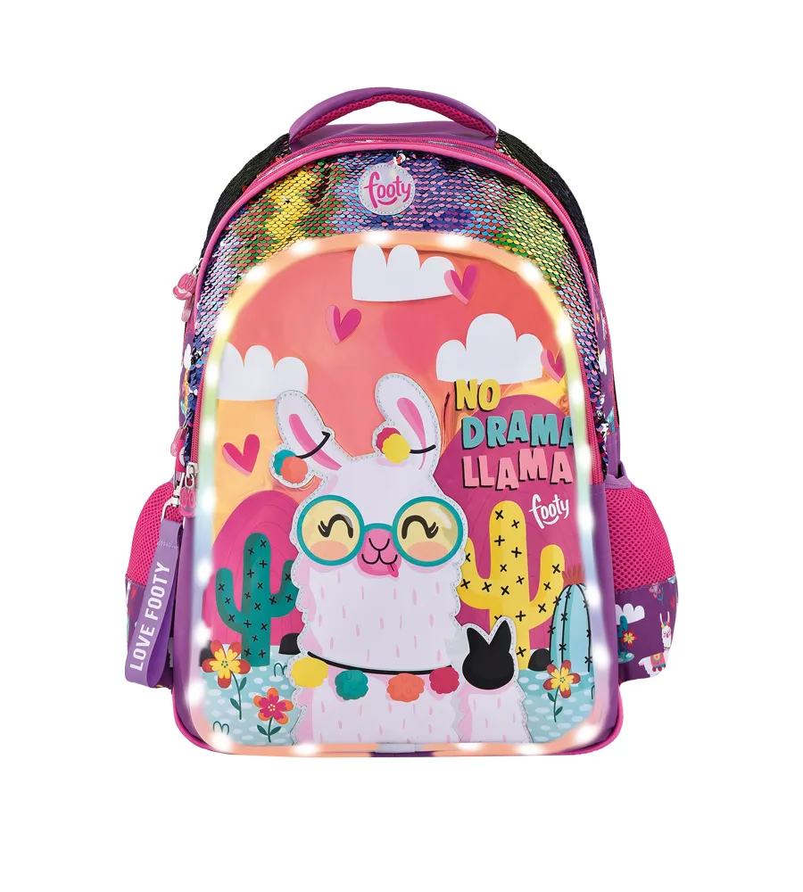 [683] MOCHILA LLAMA LED MALVA