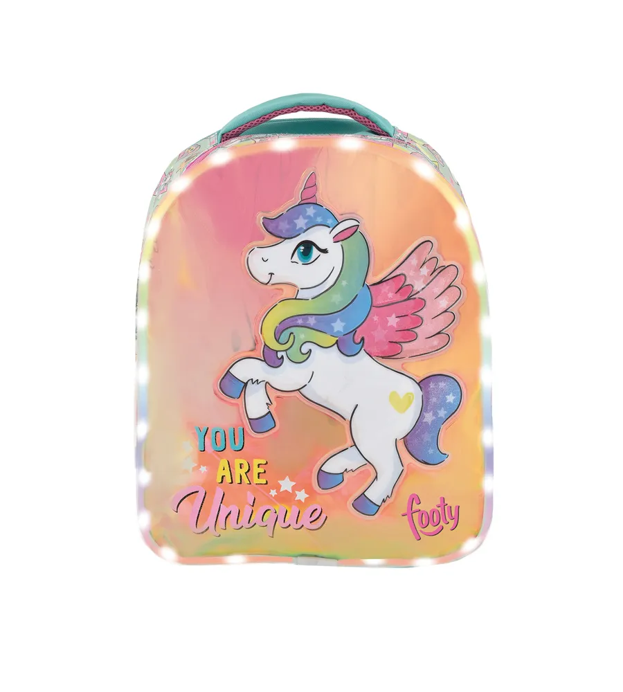 [737] MOCHILA PEQ.UNICOR.UNIQUE AZUL LED