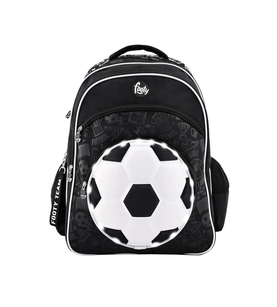[898] MOCHILA SOCCER NEGRO LED