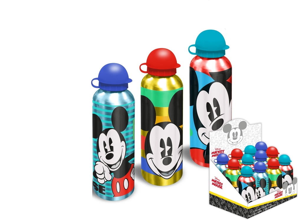 SURTIDO 3 DISEÑOS CANTIMPLORAS DE ALUMINIO 500ML MICKEY