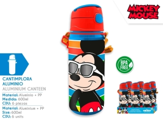CANTIMPLORA ALUM CON ASA 600ML MICKEY